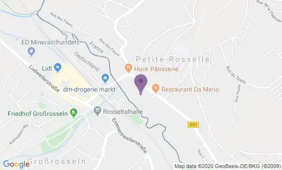 Localisation Crédit Agricole Agence de Petite Rosselle