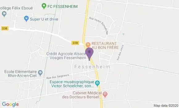 Localisation Crédit Agricole Agence de Fessenheim
