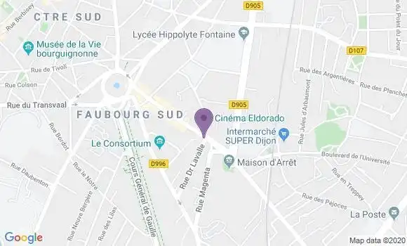 Localisation Crédit Agricole Agence de Dijon Voltaire