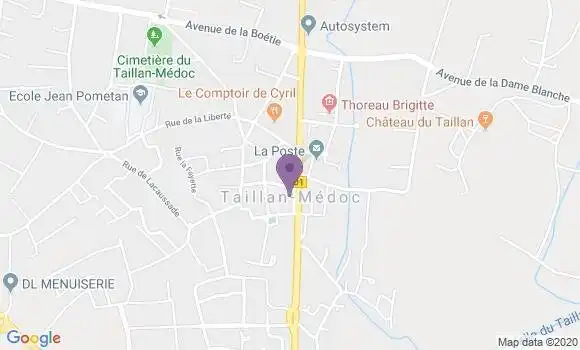 Localisation Crédit Agricole Agence de Le Taillan Médoc