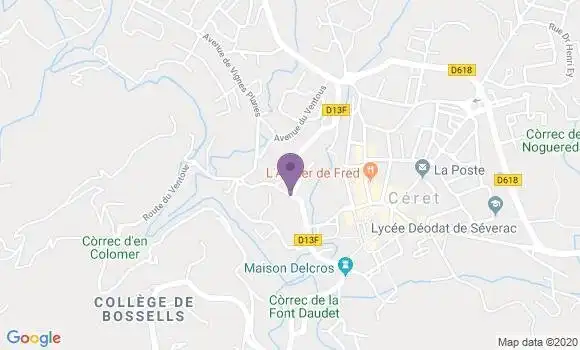 Localisation LCL Agence de Céret