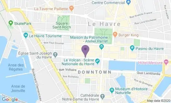 Localisation Crédit Agricole Agence de Le Havre les Halles