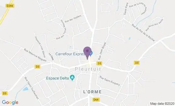 Localisation Crédit Agricole Agence de Pleurtuit