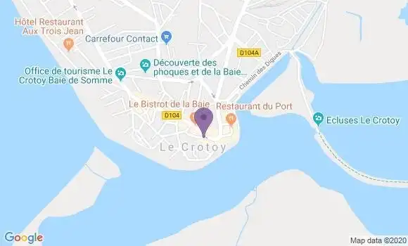 Localisation Crédit Agricole Agence de Le Crotoy