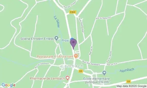 Localisation Crédit Agricole Agence de Lembach