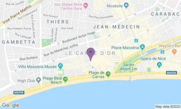 Localisation LCL Agence de Nice France