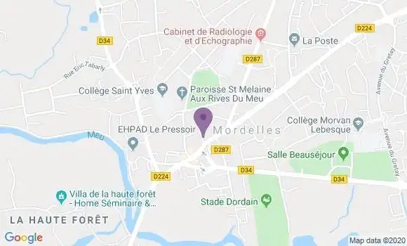 Localisation Crédit Agricole Agence de Mordelles