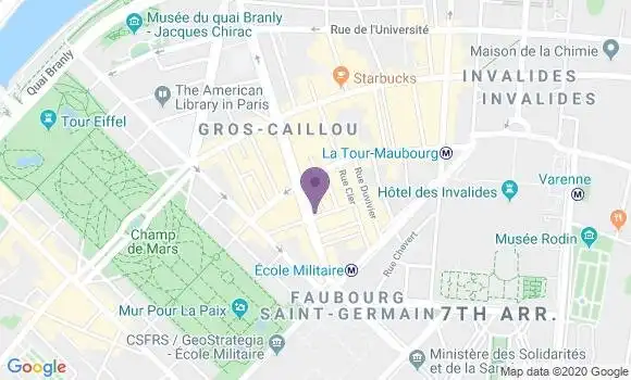 Localisation Crédit Agricole Agence de Paris Champ de Mars