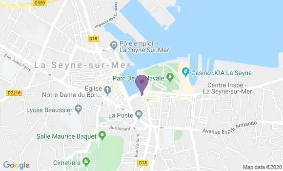 Localisation Crédit Agricole Agence de La Seyne sur Mer