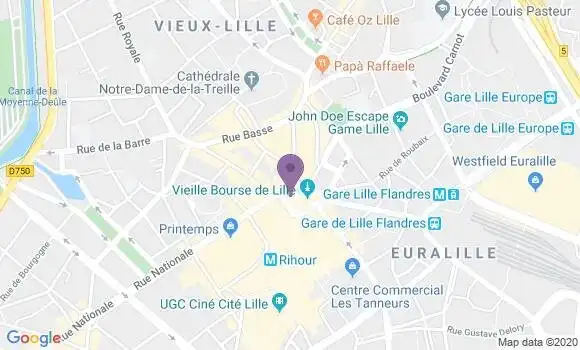 Localisation Crédit Agricole Agence de Lille Grand Place