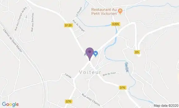 Localisation Crédit Agricole Agence de Voiteur