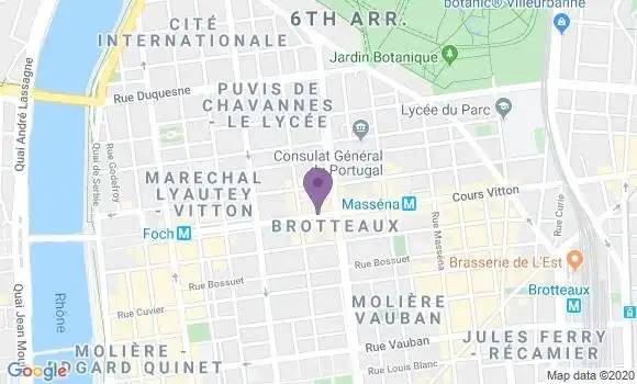 Localisation LCL Agence de Lyon Kleber
