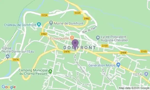 Localisation Crédit Agricole Agence de Domfront