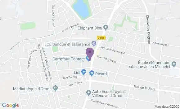Localisation Crédit Agricole Agence de Villenave d