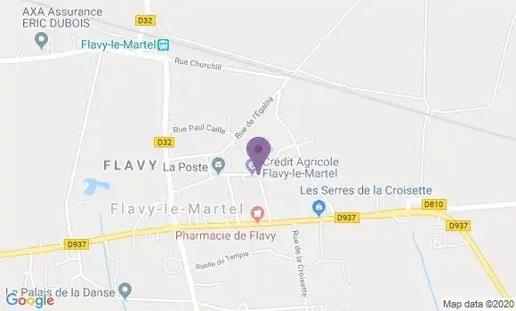 Localisation Crédit Agricole Agence de Flavy le Martel
