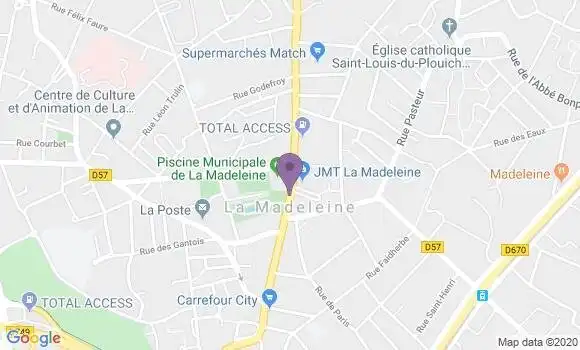 Localisation LCL Agence de La Madeleine