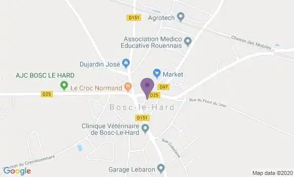 Localisation Crédit Agricole Agence de Bosc le Hard