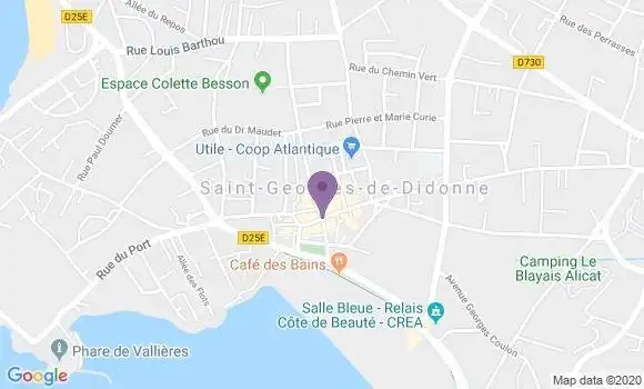 Localisation Crédit Agricole Agence de Saint Georges de Didonne