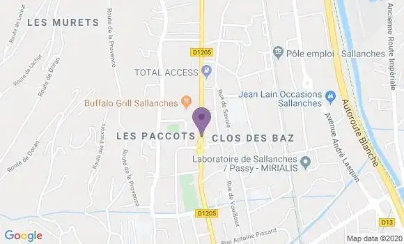 Localisation Crédit Agricole Agence de Sallanches Genève
