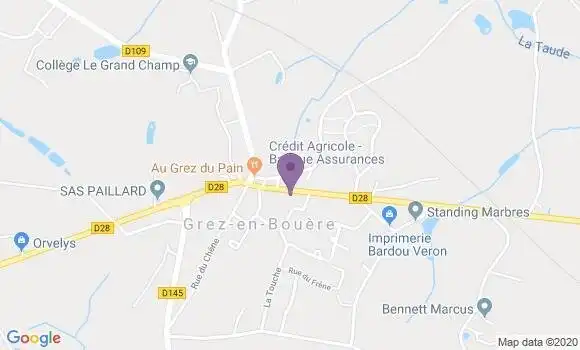 Localisation Crédit Agricole Agence de Grez en Bouère