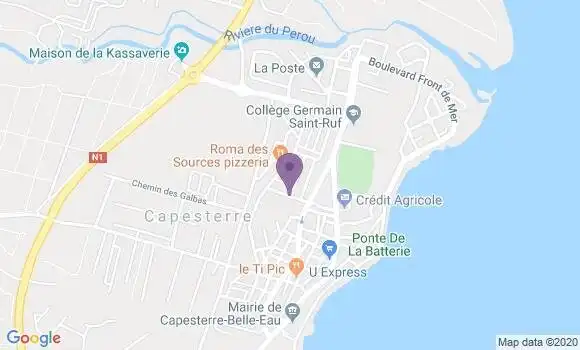Localisation Crédit Agricole Agence de Capesterre Belle Eau