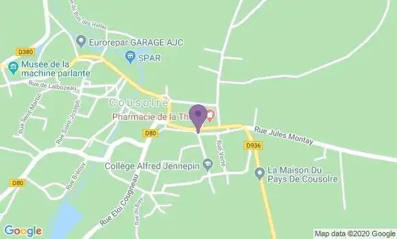 Localisation Crédit Agricole Agence de Cousolre
