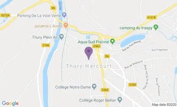 Localisation Crédit Agricole Agence de Thury Harcourt