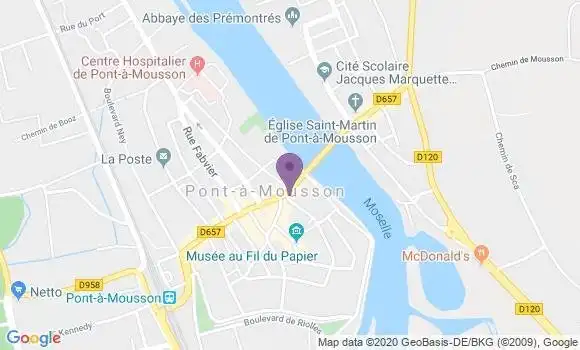 Localisation Crédit Agricole Agence de Pont à Mousson
