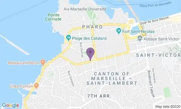 Localisation LCL Agence de Marseille Catalans