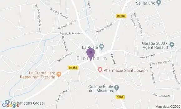 Localisation Crédit Agricole Agence de Blotzheim