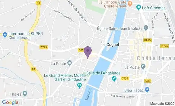 Localisation Crédit Agricole Agence de Châtellerault