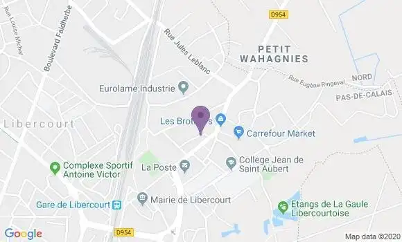 Localisation Crédit Agricole Agence de Carvin