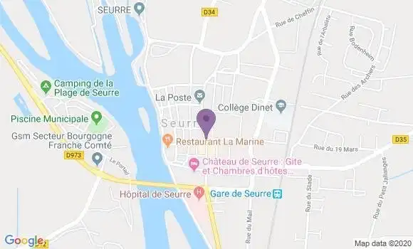 Localisation Crédit Agricole Agence de Seurre