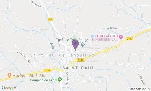Localisation Crédit Agricole Agence de Saint Paul de Fenouillet