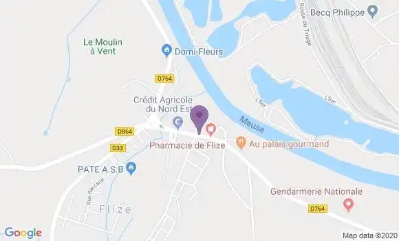 Localisation Crédit Agricole Agence de Flize