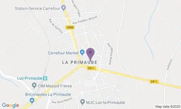 Localisation Crédit Agricole Agence de La Primaube