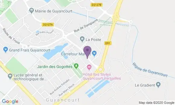 Localisation LCL Agence de Guyancourt Villaroy