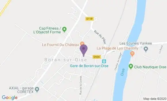 Localisation Crédit Agricole Agence de Boran sur Oise