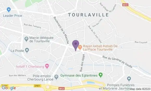Localisation Crédit Agricole Agence de Tourlaville