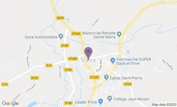 Localisation Crédit Agricole Agence de Gacé