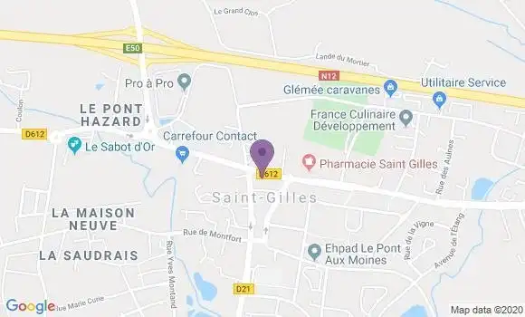 Localisation Crédit Agricole Agence de Saint Gilles
