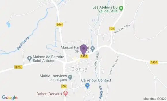 Localisation Crédit Agricole Agence de Conty