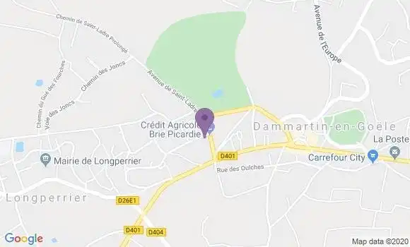Localisation Crédit Agricole Agence de Dammartin en Goële