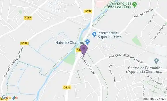 Localisation Crédit Agricole Agence de Chartres 3 Ponts