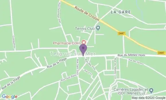 Localisation Crédit Agricole Agence de Telgruc sur Mer