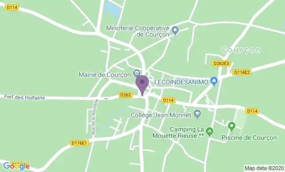 Localisation Crédit Agricole Agence de Courçon