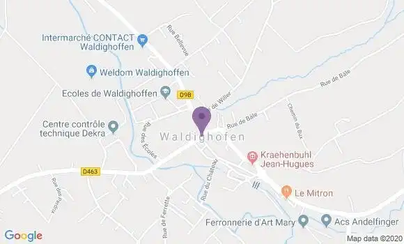 Localisation Crédit Agricole Agence de Waldighoffen