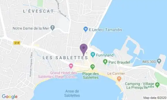 Localisation Crédit Agricole Agence de La Seyne sur Mer les Sablettes