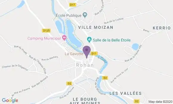 Localisation Crédit Agricole Agence de Rohan
