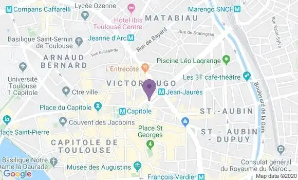 Localisation Crédit Agricole Agence de Toulouse International